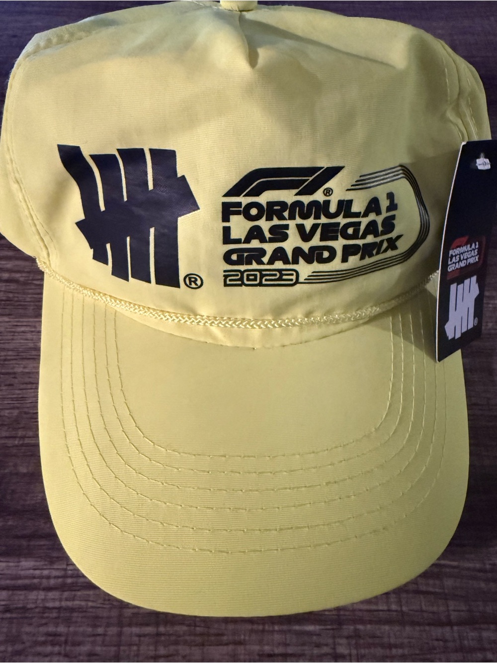 Undefeated Yellow Las Vegas Grand Prix 2023 Baseball Cap